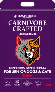 Carnivore Created Cat and Dog Food Combined Senior Tuna 1.5kg